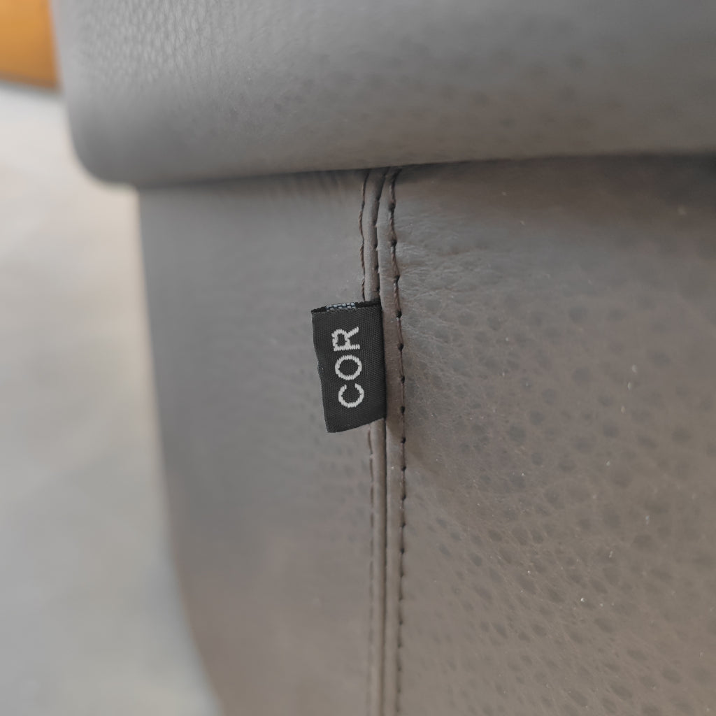 COR Roc Fauteuil  Mokka Leder en schapenvacht bekleding