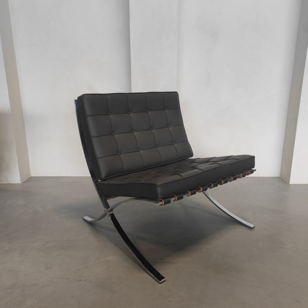 Knoll Barcelona chair - Volo mokka leder