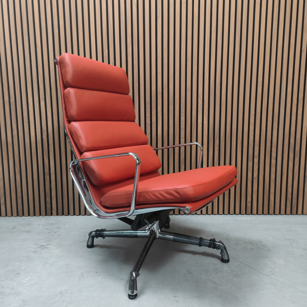 Vitra Soft Pad EA 222 Bureaustoel Red Stone