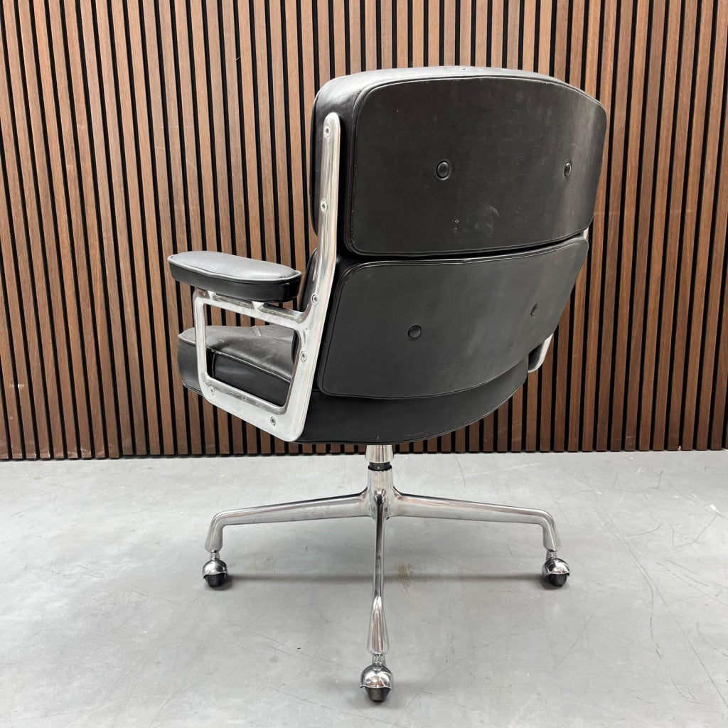 Vitra Eames Lobby chair - Vintage - Nero leder