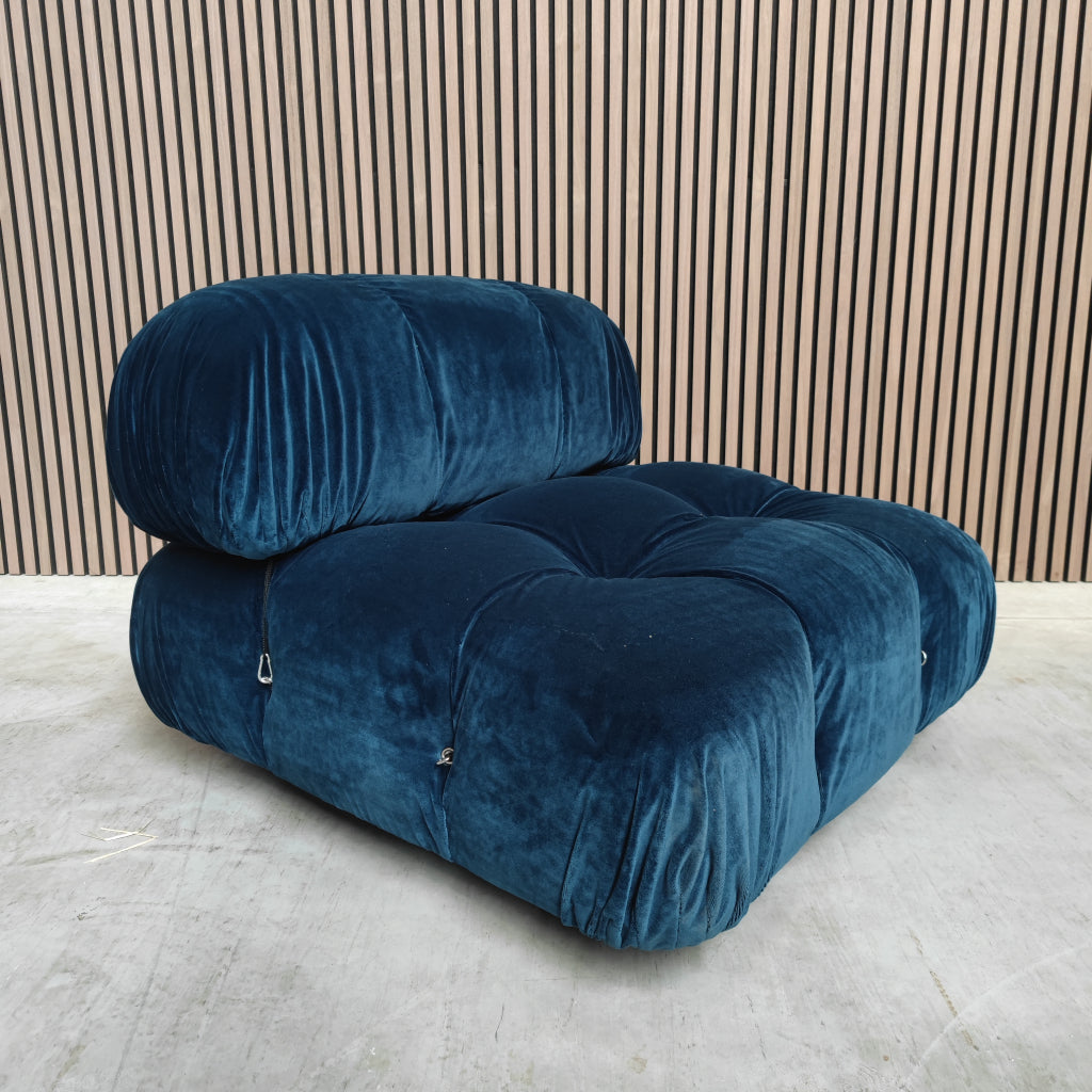 Vintage B&amp;B Italia Camaleonda Module in Blauw microvezel