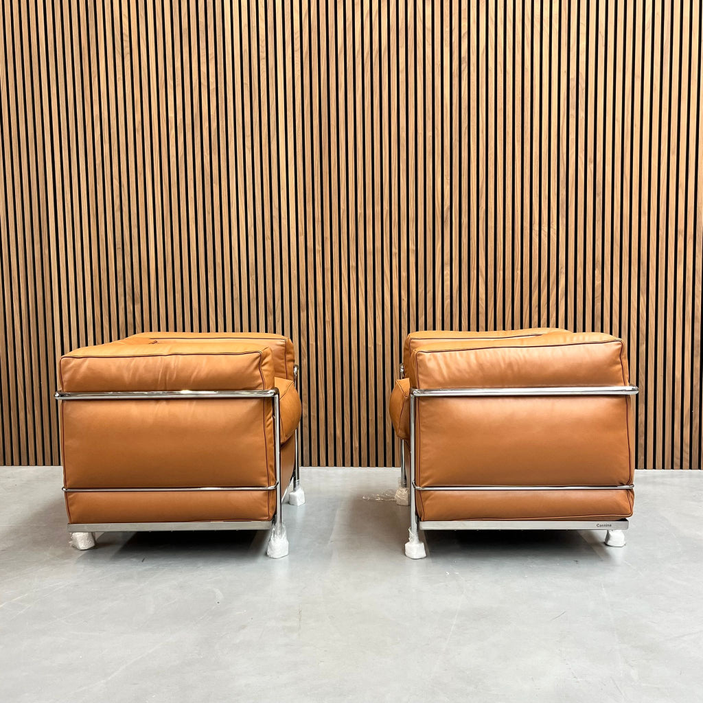 Cassina LC2 - Le Corbusier Cognac leder dons