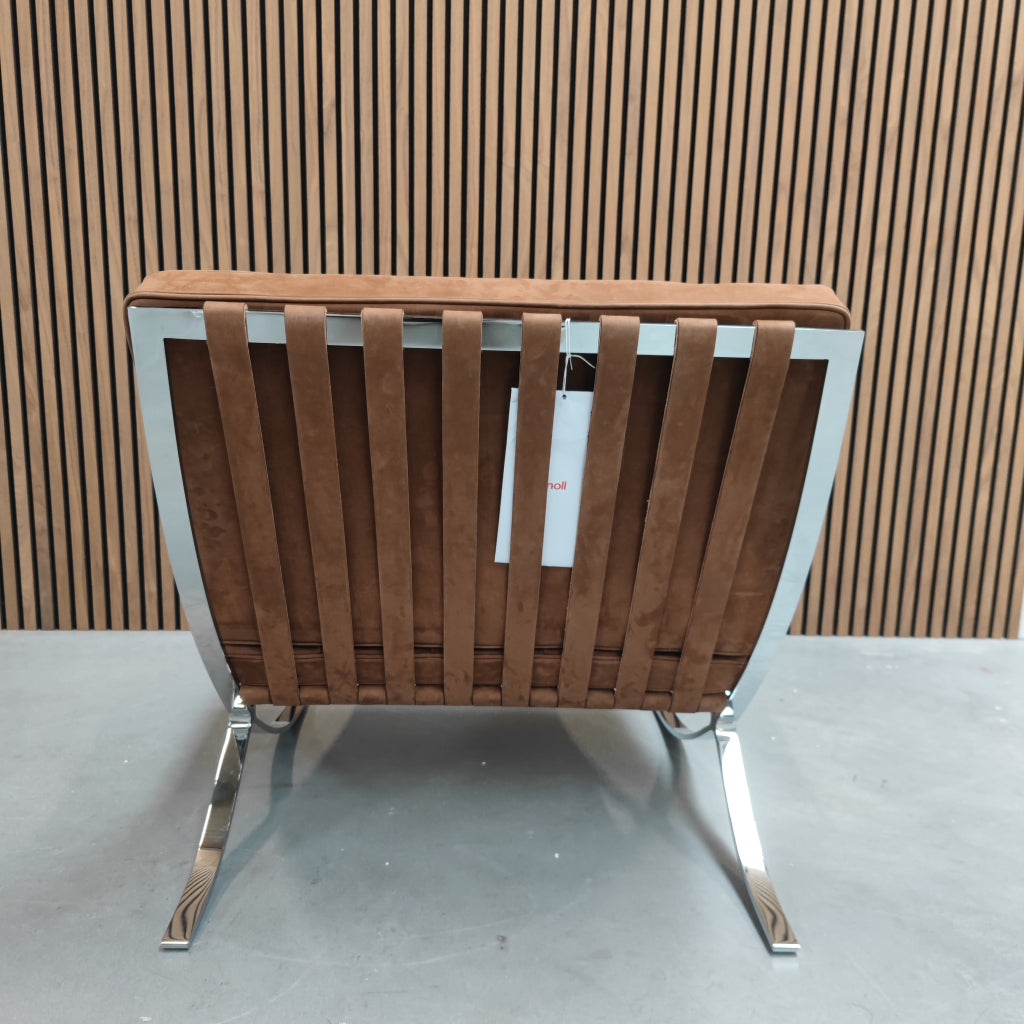 Knoll Barcelona chair - Cognac Suede limited edition