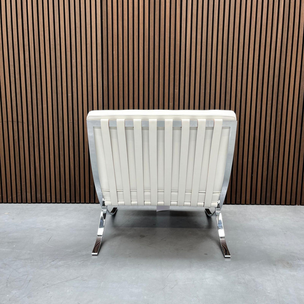 Knoll Barcelona chair - Bianco premium leder (wit)