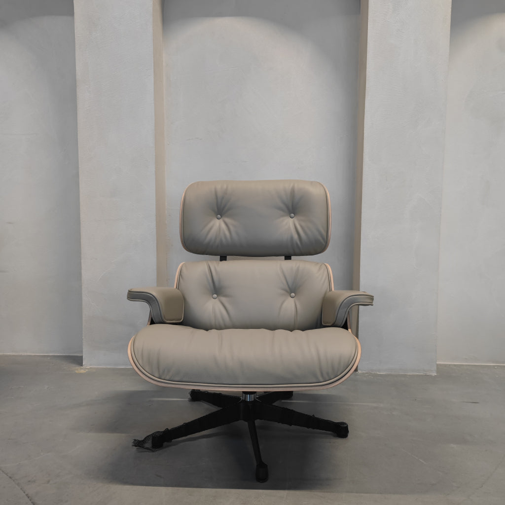 Vitra Eames Lounge chair - Palissander - Dark sand leder