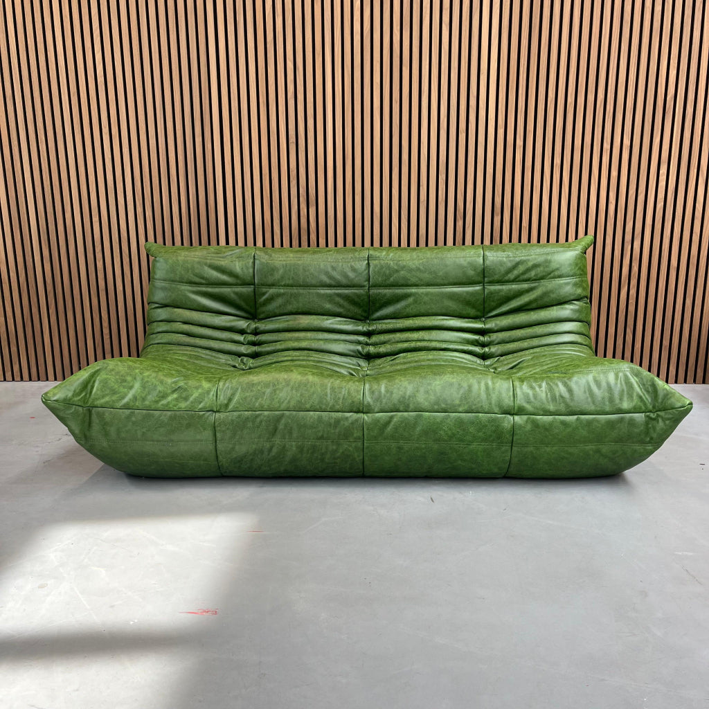 Ligne Roset Togo Large Settee 3-zits | Rustical Green Leder