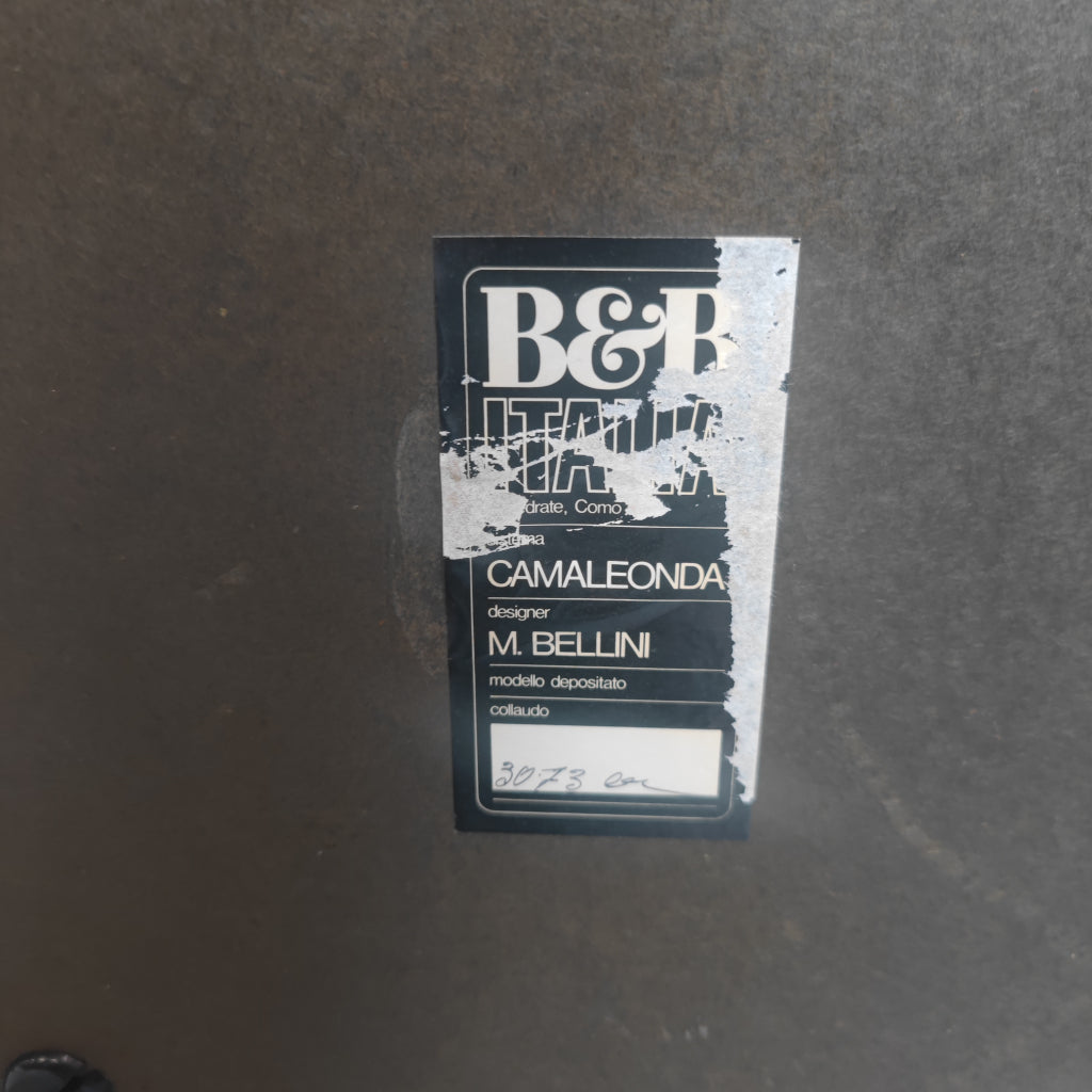 Vintage B&amp;B Italia Camaleonda element  Zwart leder
