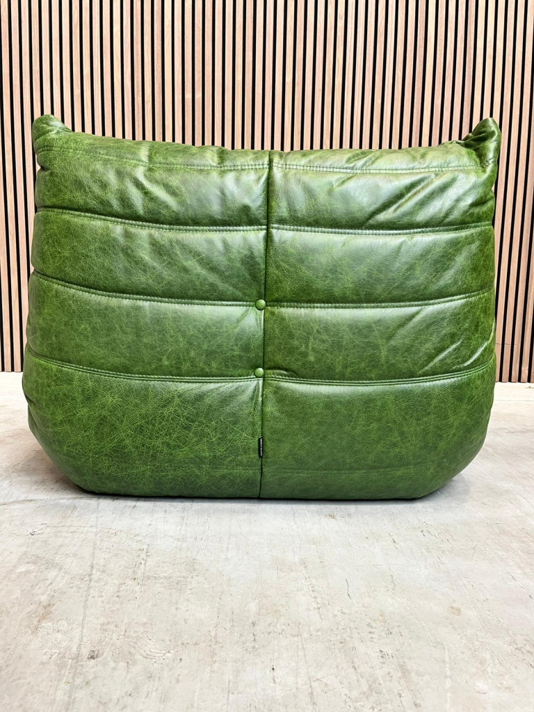 Ligne Roset Togo Fireside Chair 1-zits | Rustical Green Leer