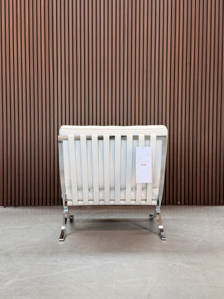 Knoll Barcelona Chair - Wit leder - Relax