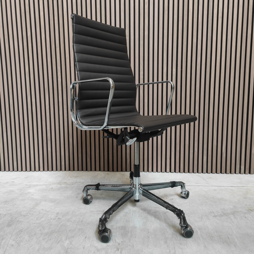 Vitra Eames EA 119 Bureaustoel in Chocolate Premium Leder