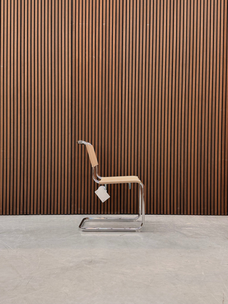 Thonet S33 stoel kernleder beige