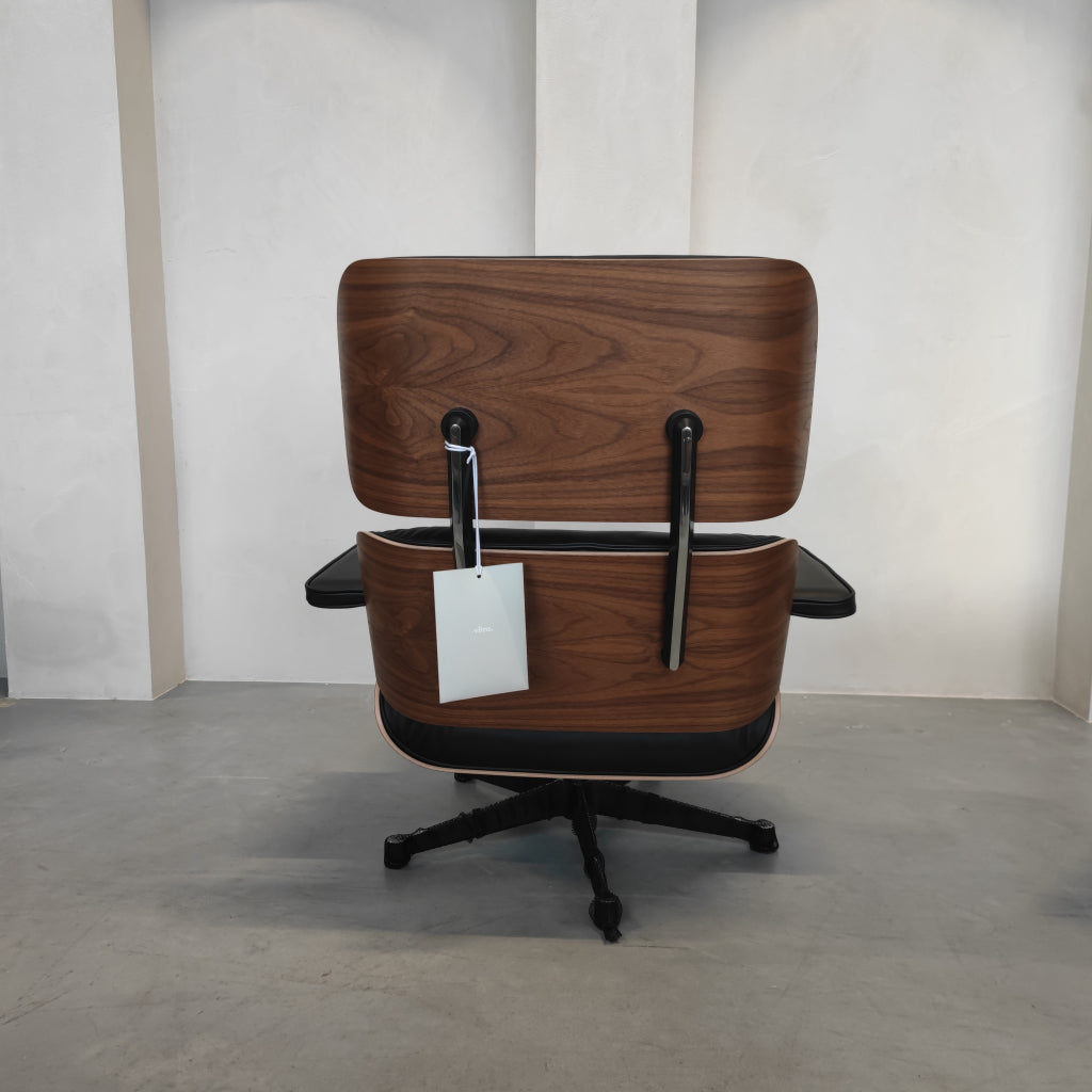 Vitra Eames Lounge chair - Notenhout zwart - Nero leder