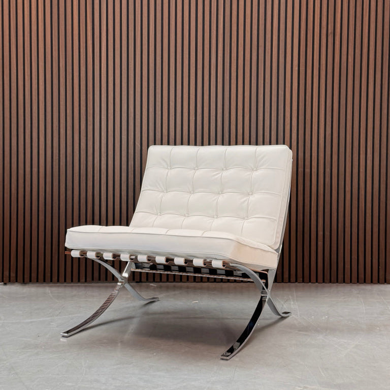 Knoll Barcelona Chair – White Leather