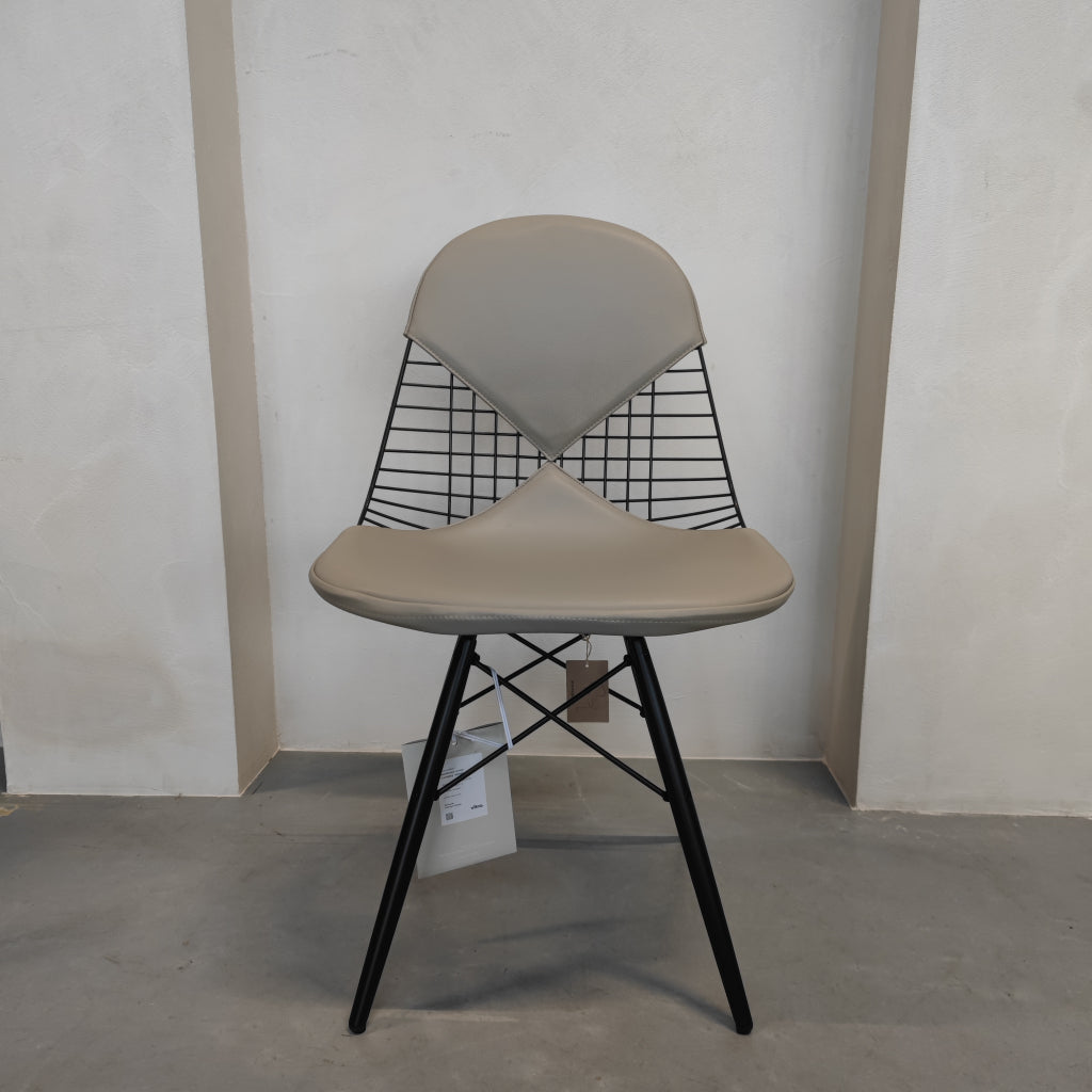 Vitra Eames Wire Chair - DKW 2 - Sand leder