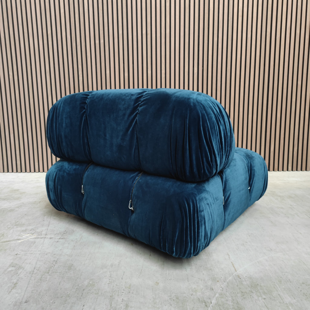 Vintage B&amp;B Italia Camaleonda Module in Blauw microvezel