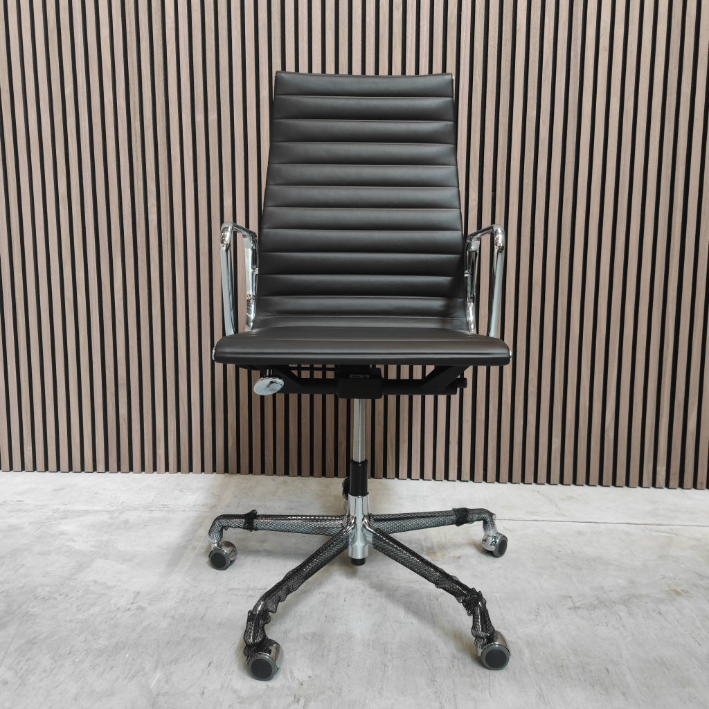 Vitra Eames EA 119 Bureaustoel in Chocolate Premium Leder