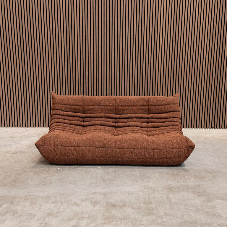 Ligne Roset Togo 3-Seater Sofa – Terracotta Wool Blend