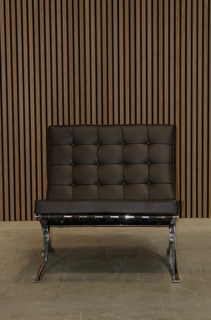 Knoll Barcelona Chair - Volo Leather Chocolate