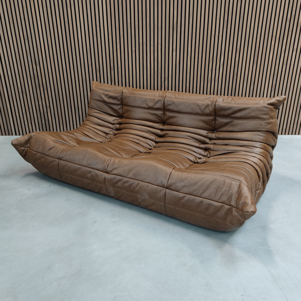 Ligne Roset Togo Large Settee 3-zits | Chocolate Natural