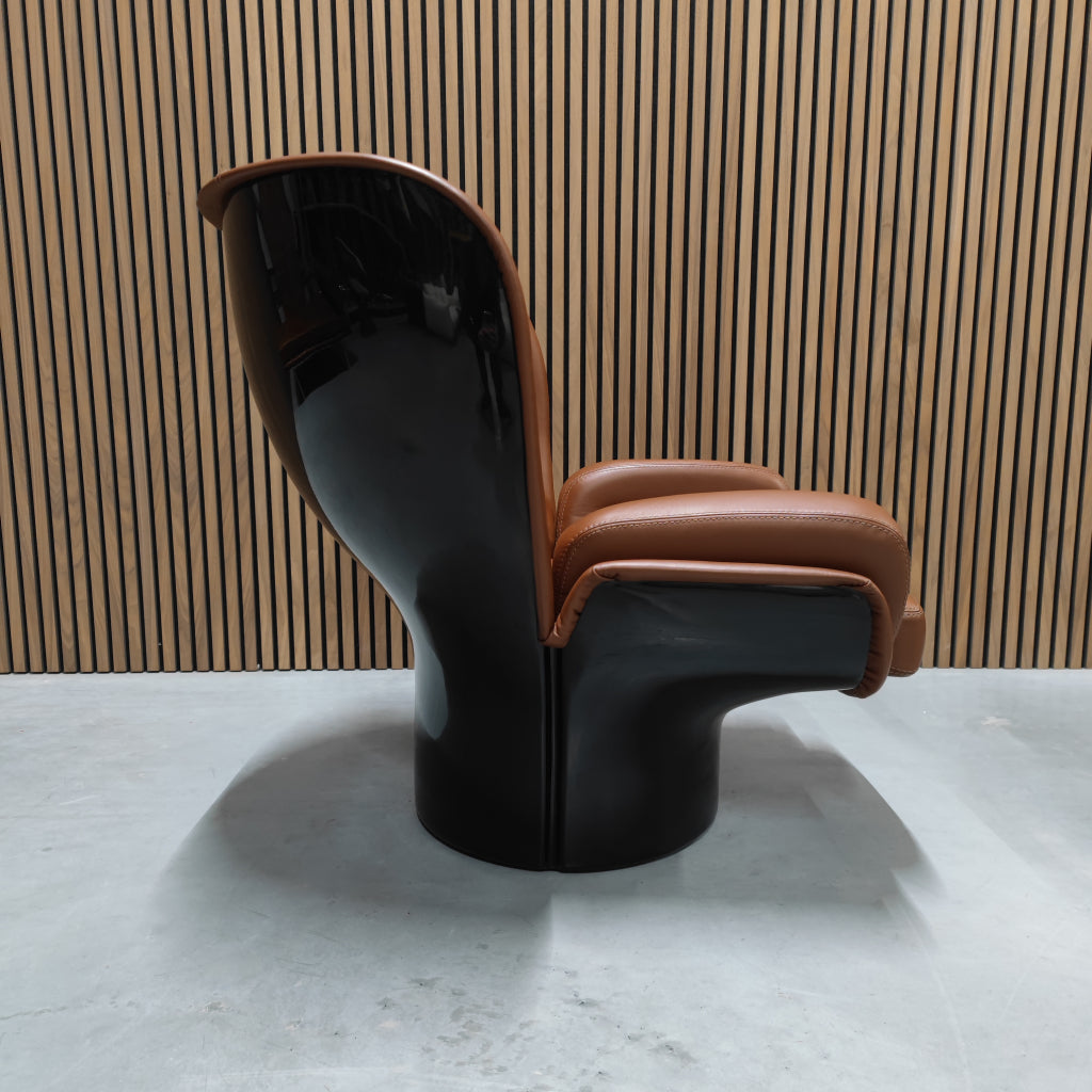 Longhi Elda chair - Fiberglass shell / Miami 42010 leather