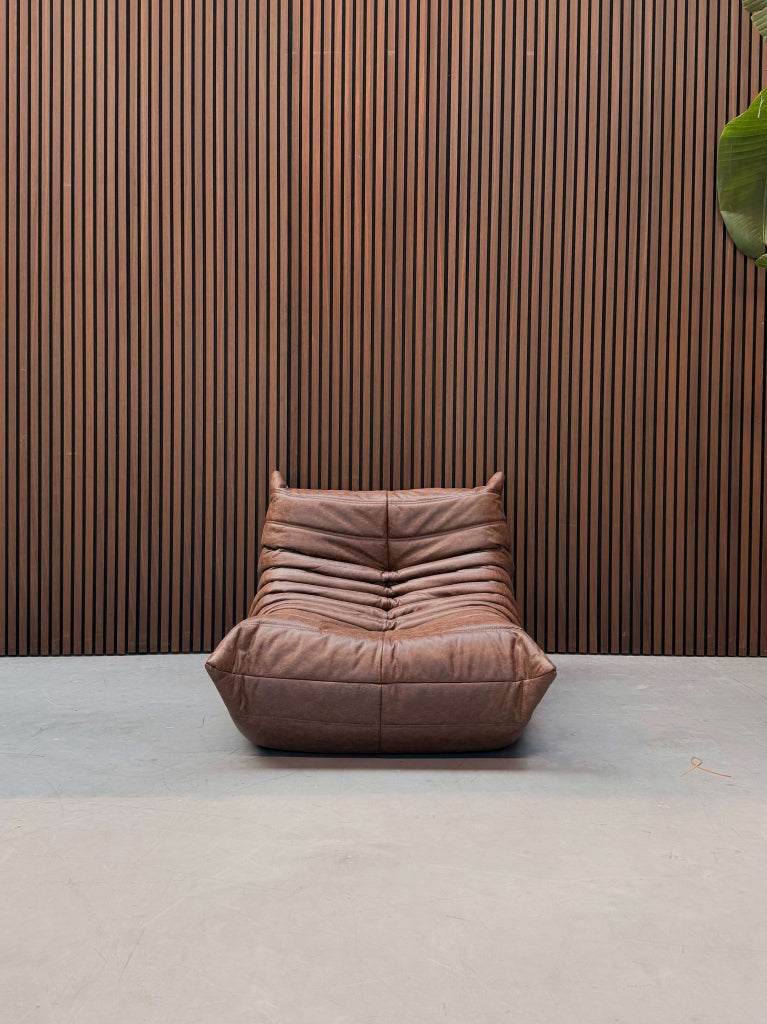 Ligne Roset Togo Fireside Chair 1-zits | Mocha Leder