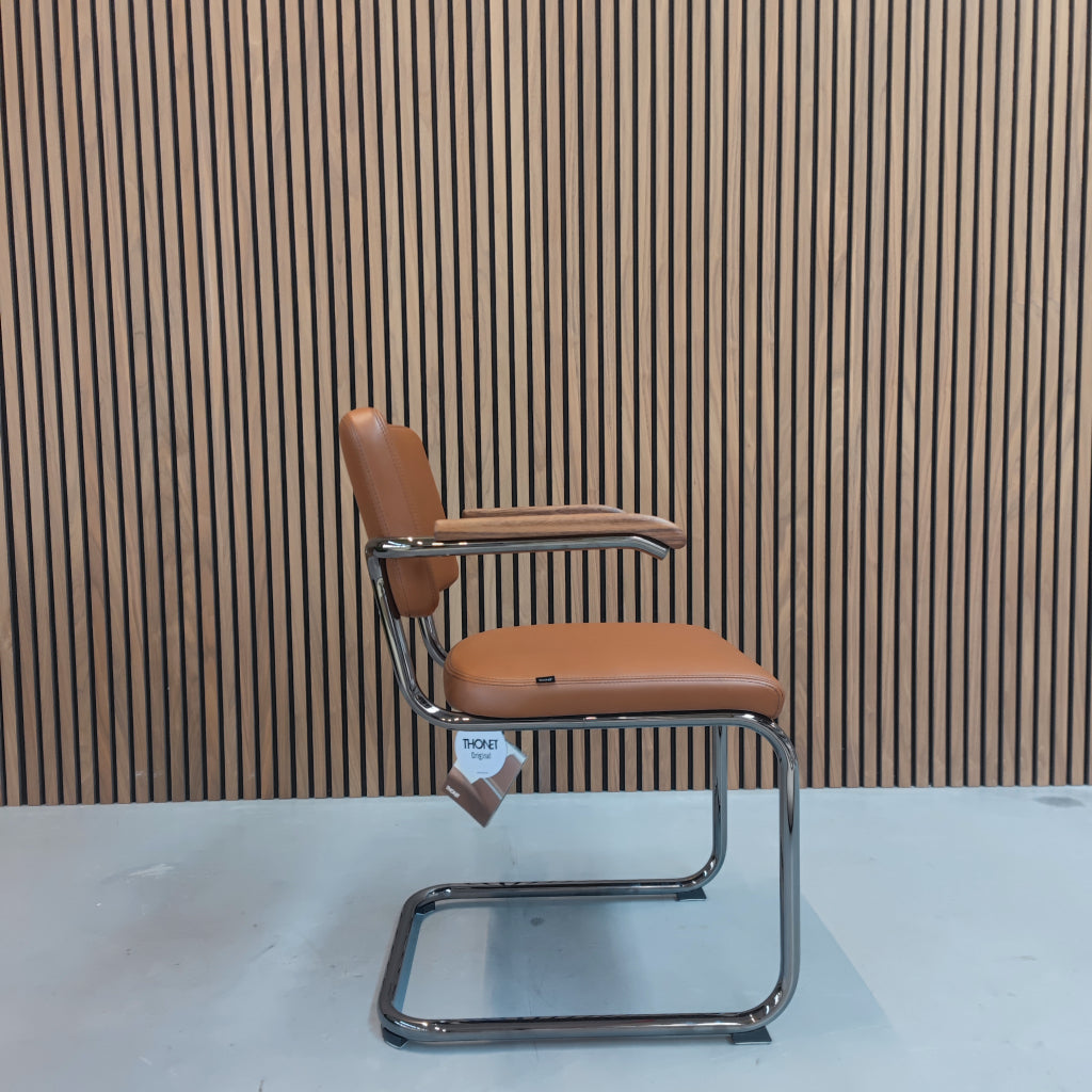 Thonet S64 PV - Cognac leder