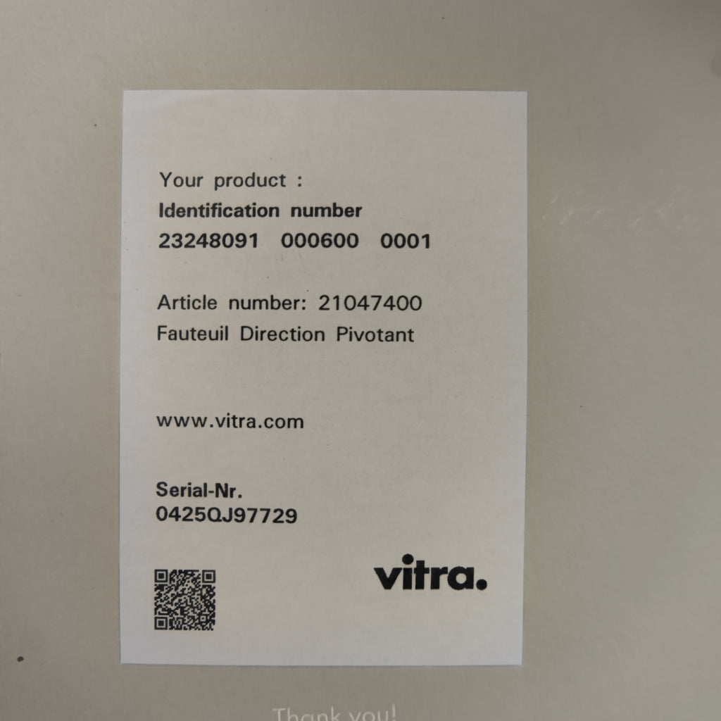 Vitra - Fauteuil Direction Pivotant - Jean Prouve - Twill