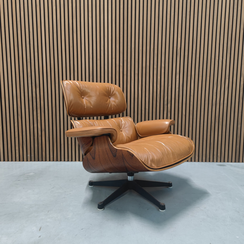 Vitra Eames lounge chair incl. ottoman - Cognac leder