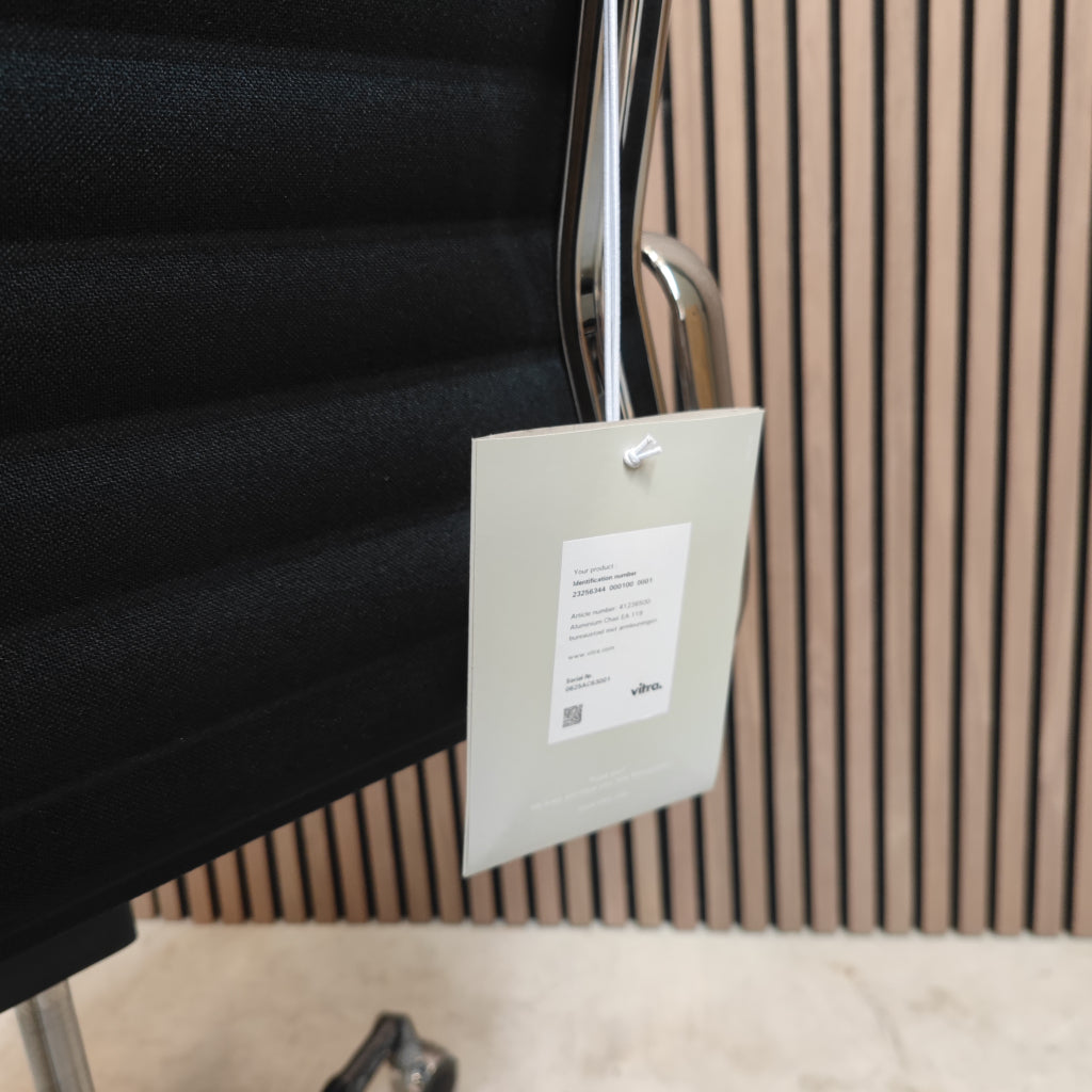 Vitra Eames EA 119 Bureaustoel in Nero Premium Leder