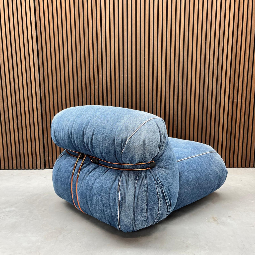 Cassina Soriana Lounge Chair – Japanese Denim Limited Edition