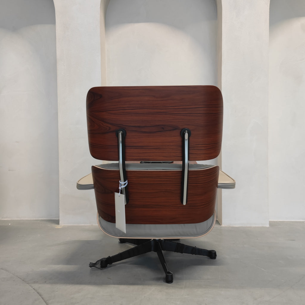 Vitra Eames Lounge chair - Palissander - Dark sand leder