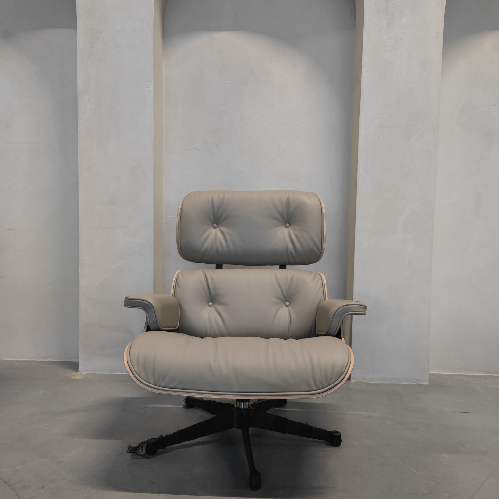 Vitra Eames Lounge chair - Palissander - Dark sand leder