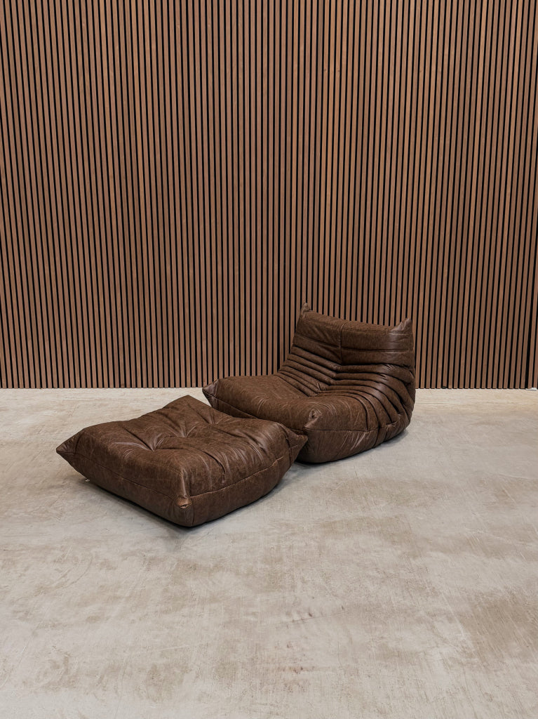 Ligne Roset Togo Fireside Chair 1-zits | Mocha Leder