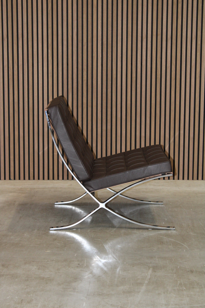 Knoll Barcelona Chair - Volo Leather Chocolate