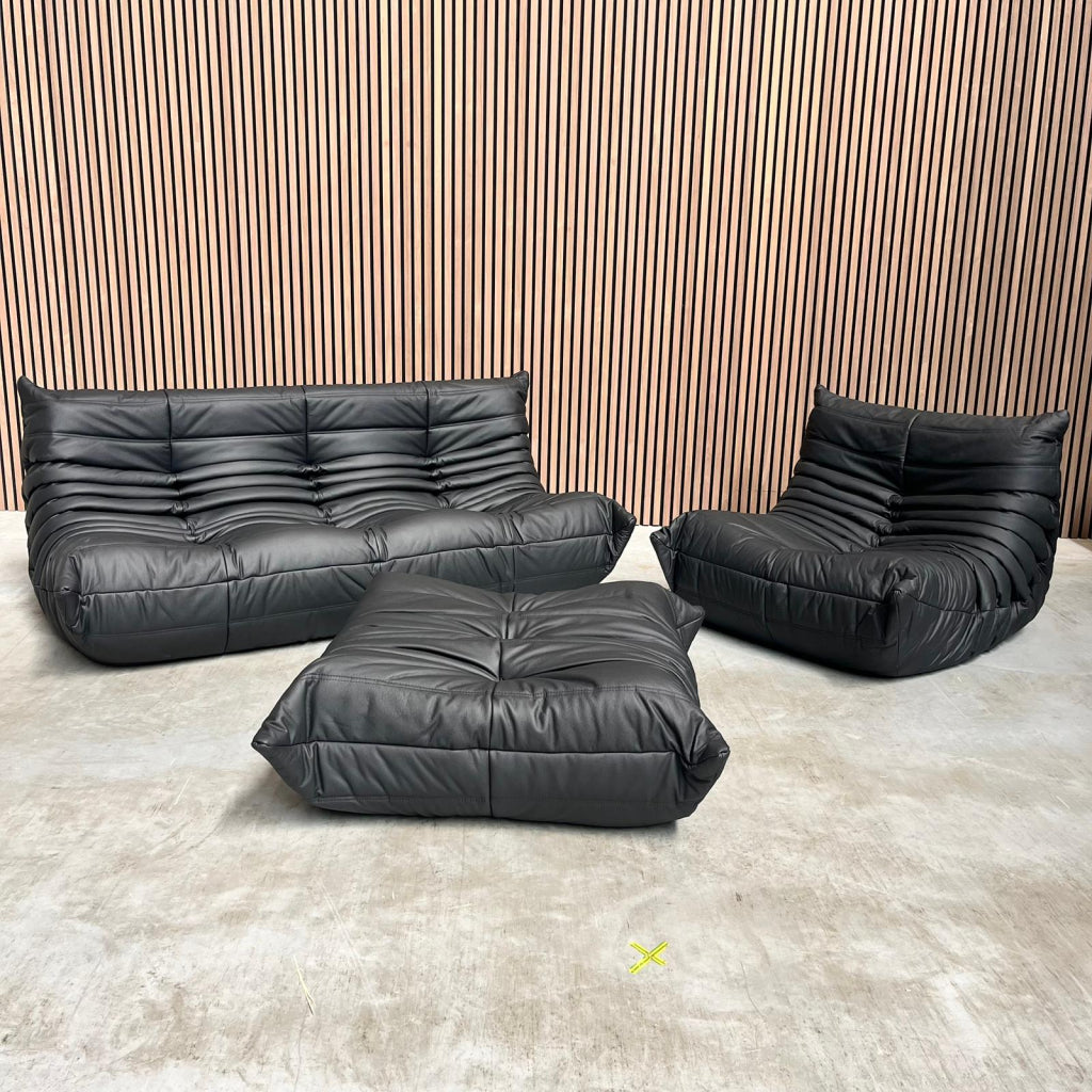 Ligne Roset Togo Modulaire Set | Nero Leder