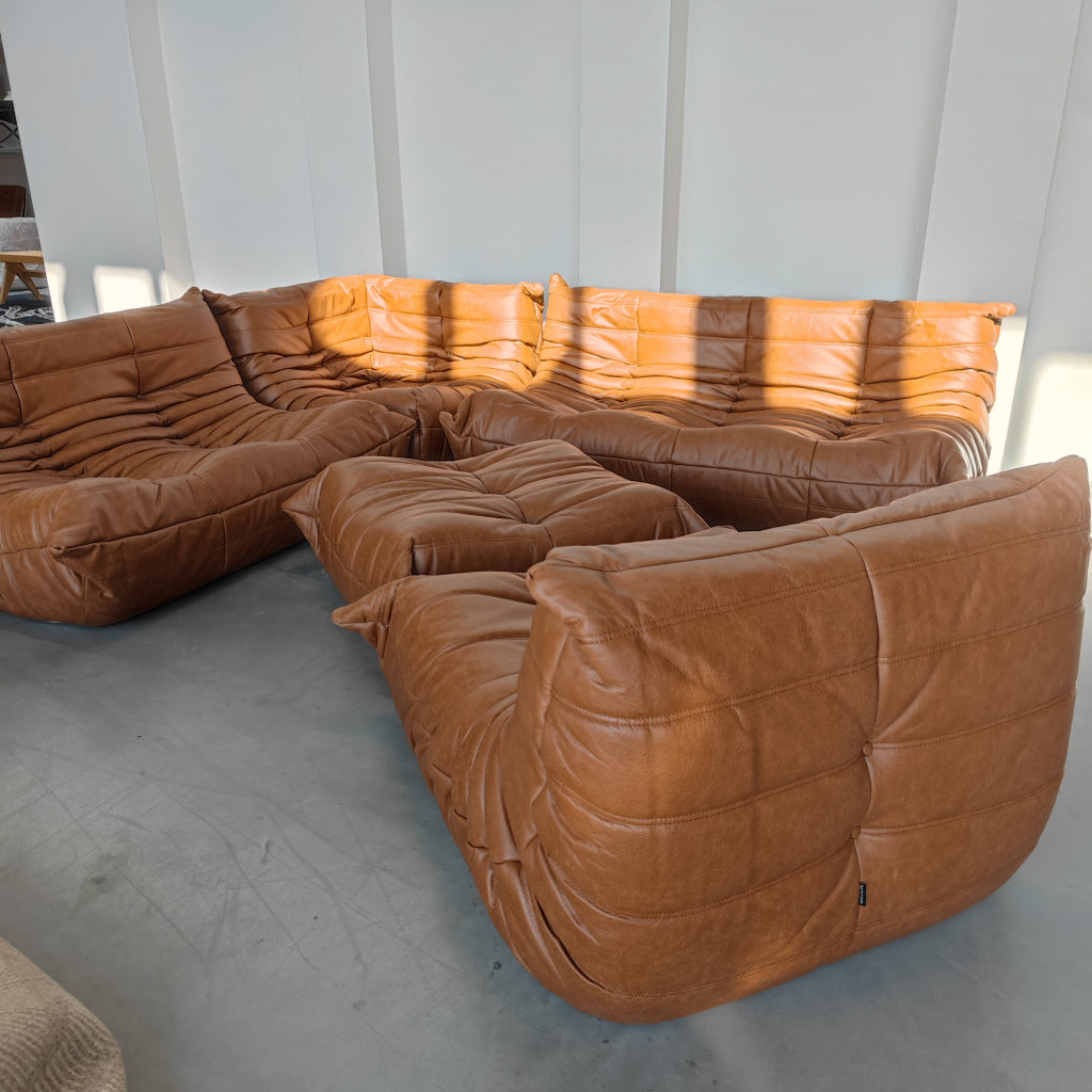 Ligne Roset Togo Modulaire Set | Cognac Leder