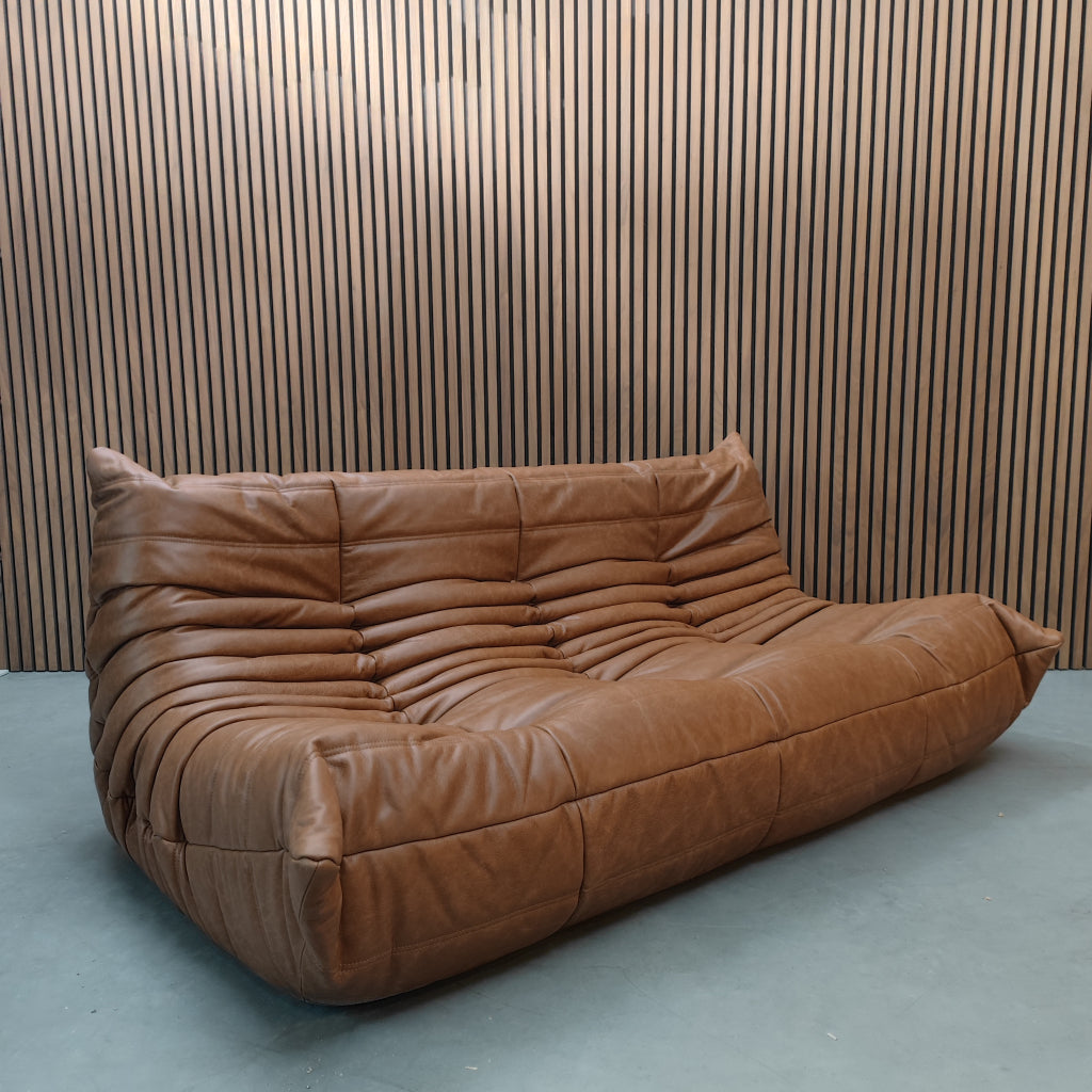 Ligne Roset Togo Large Settee 3-zits | Cognac Leather