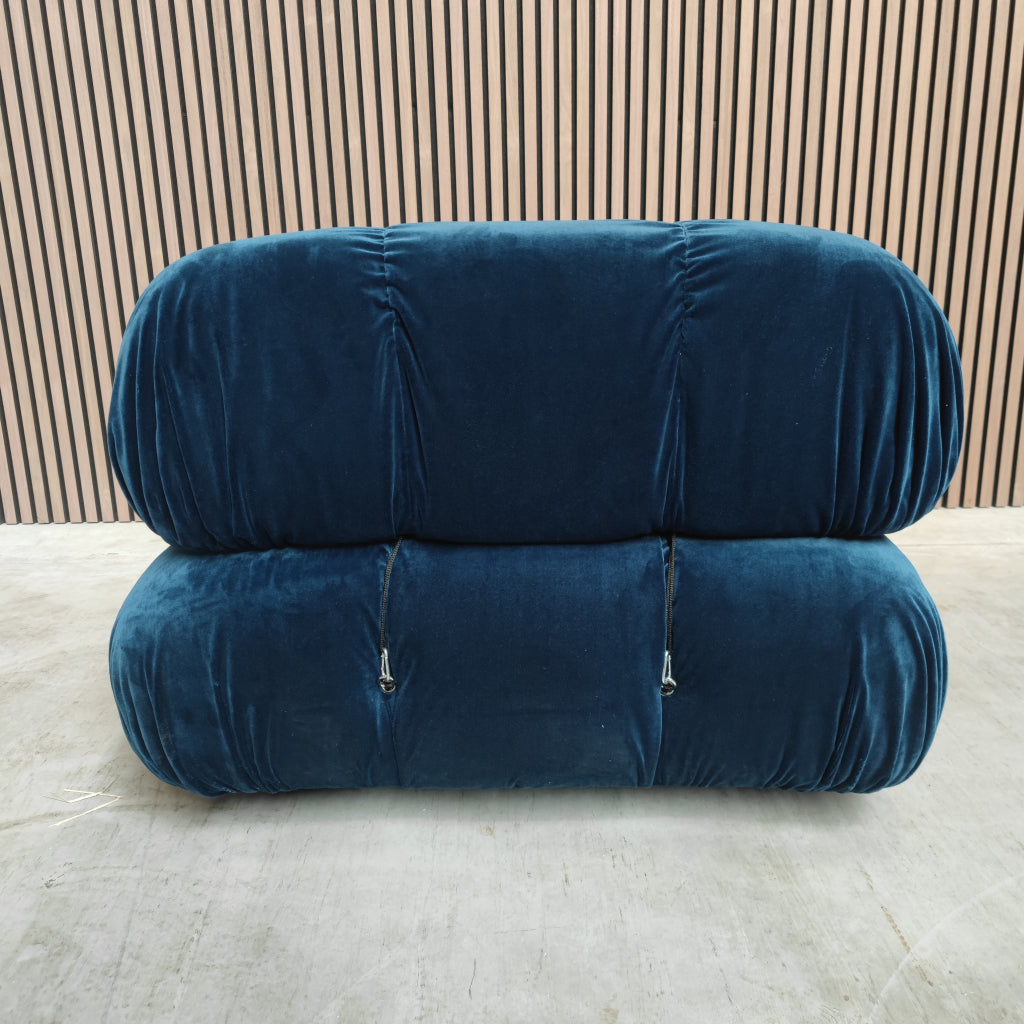Vintage B&amp;B Italia Camaleonda Module in Blauw microvezel