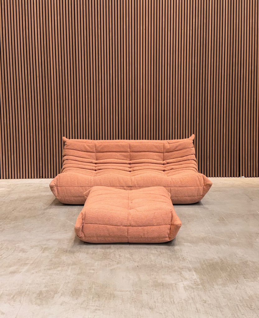 Ligne Roset Togo Large Settee 3-zits | Roze Woolblend