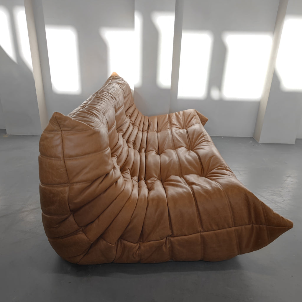Ligne Roset Togo Large Settee 3-zits | Camel Leder