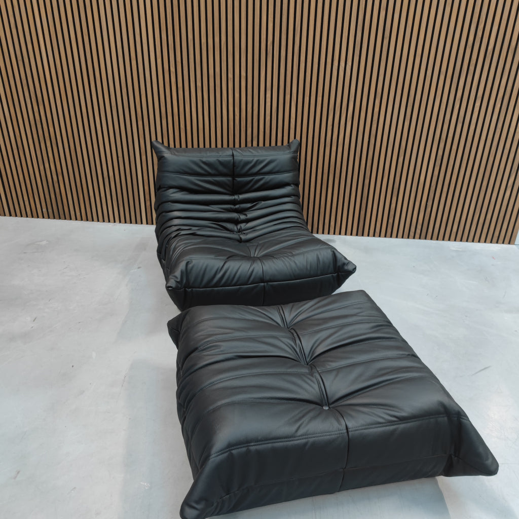 Ligne Roset Togo Modulaire Set | Midnight Black Leder