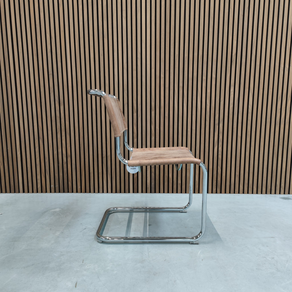 Thonet S 33 Buffalo leather dining chair