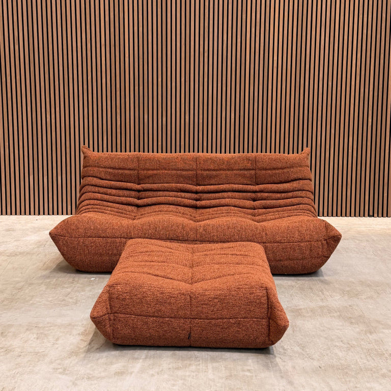 Ligne Roset Togo 3-Seater Sofa – Terracotta Wool Blend