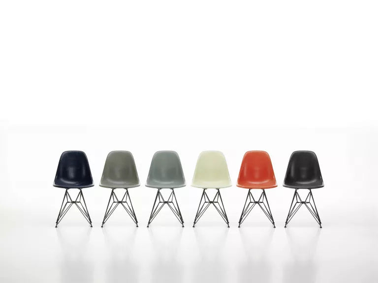 Vitra Eames DSR Fiberglass stoel chroom onderstel