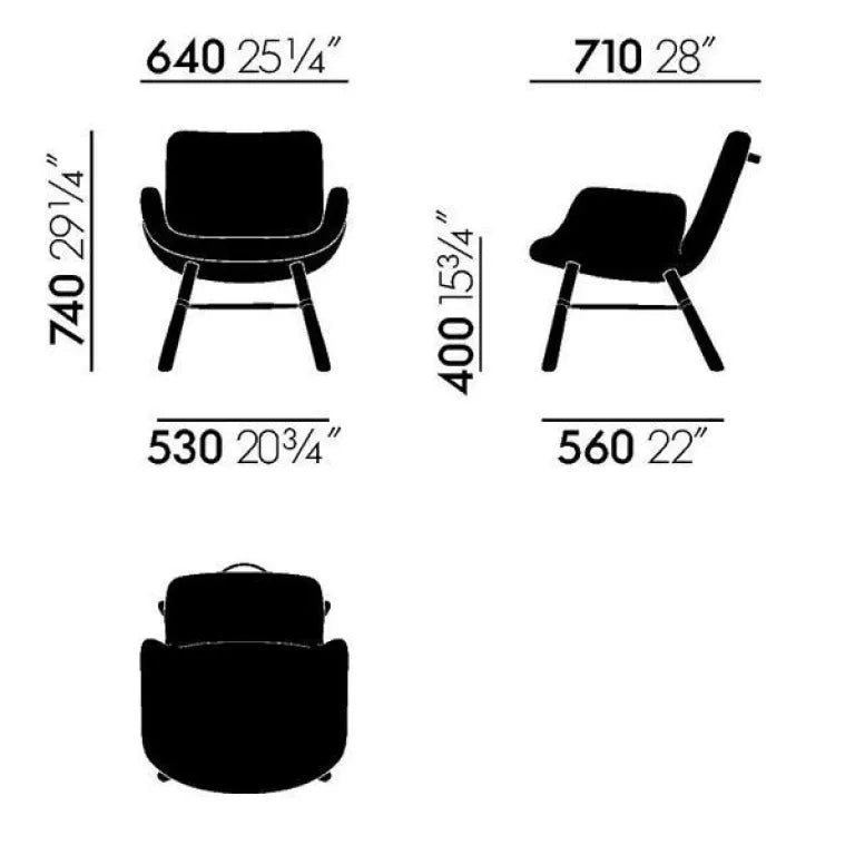 Vitra East River Chair armchair fabric mix