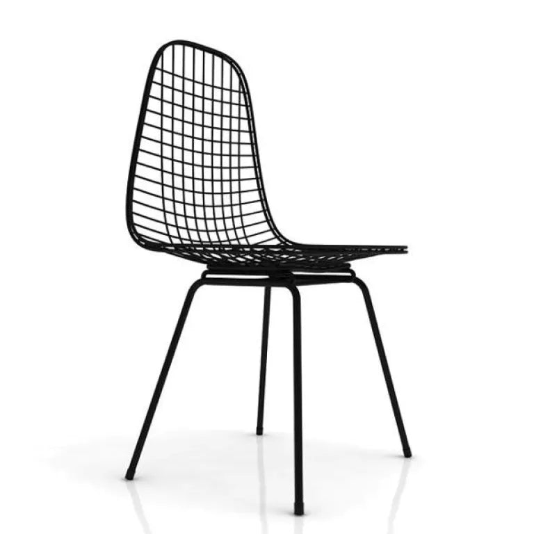 Vitra Eames Wire Chair DKX stoel zwart gepoedercoat