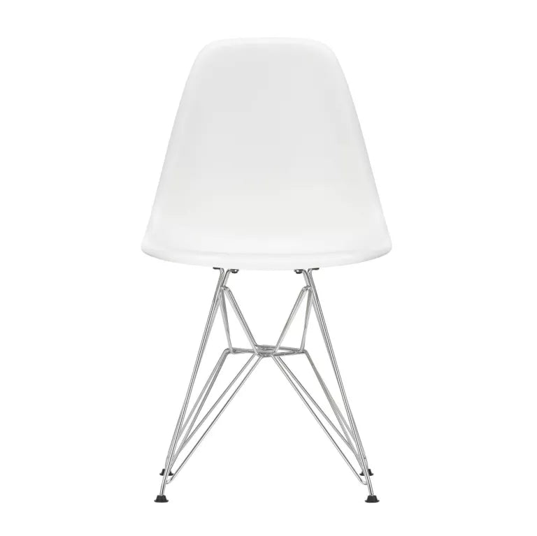 Vitra Eames DSR chair chrome base, White