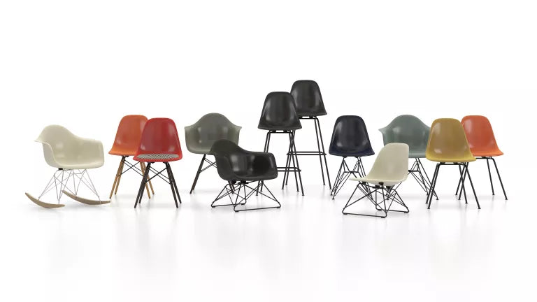 Vitra Eames LSR fauteuil verchroomd onderstel