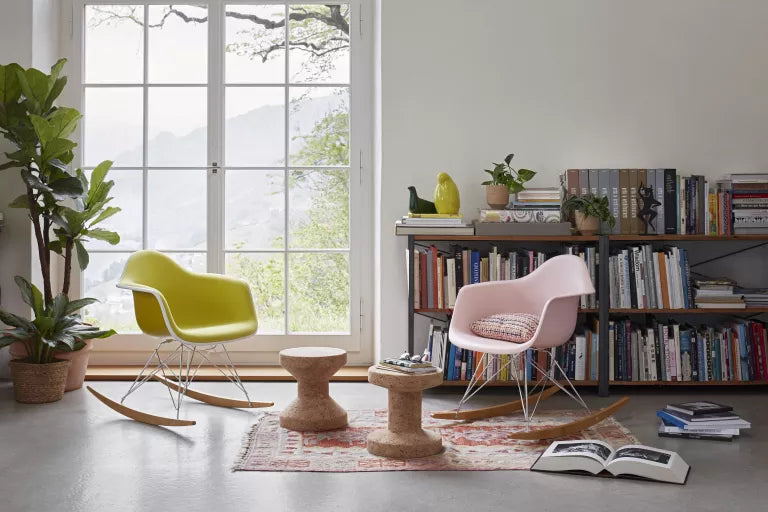 Vitra Eames RAR schommelstoel esdoorn chroom