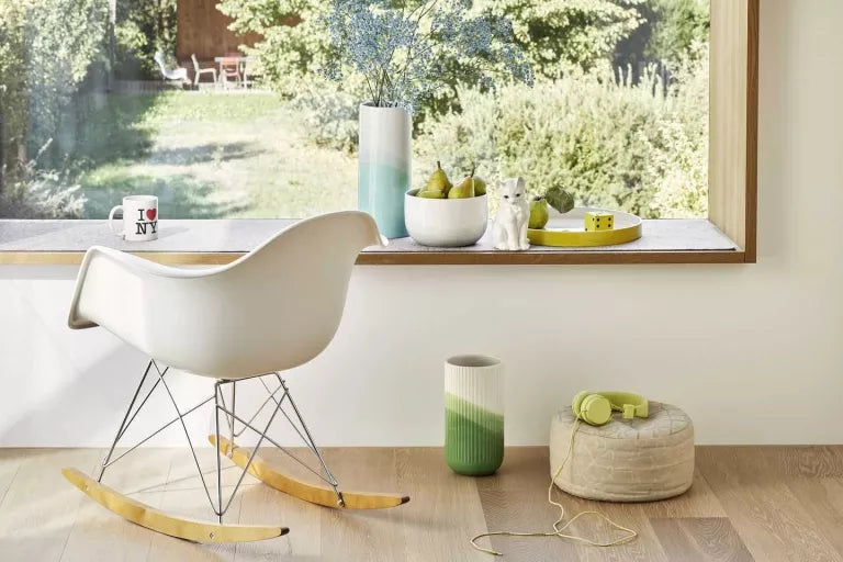 Vitra Eames RAR schommelstoel esdoorn chroom